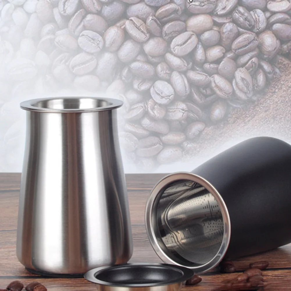

Stainless Steel Coffee Filter Basket Coffee Sifter Refillable Fine Mesh Coffee Sifter Coffee Filter Container Coffee Accessories