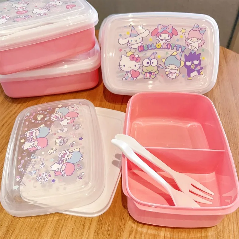 Pochacco Lunch Box Contenitore Bento Trasparente Sanrio Carino a 2 Strati Ermetico con Scomparti per Casa Scuola Regalo - immagine 3