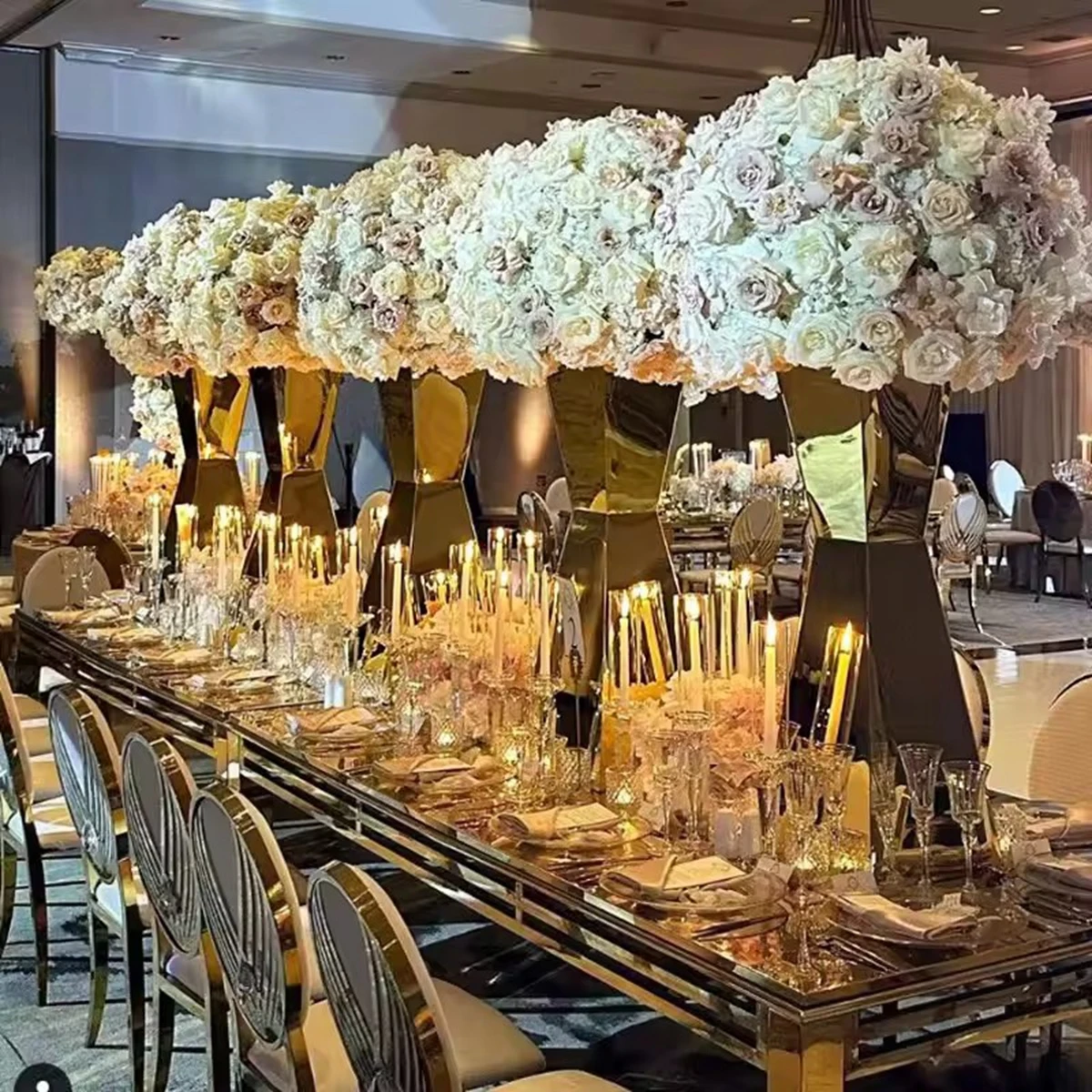 60/70/80/90/100cm/110cm/120cm）Flower Vase Wedding Centerpieces Cylinder Flower Stand Vase Wedding Decoration Table Centerpieces
