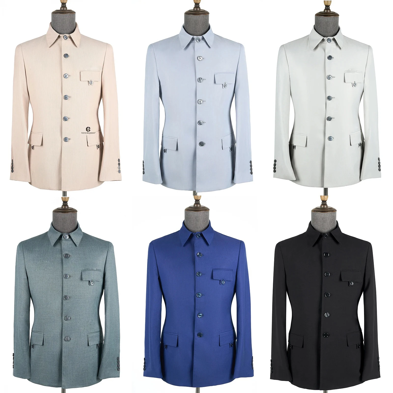 Safari Men Suits Official Daily Wear Stand Collar Tailor-Made Formal Casual Business Costume formal suit,business men clothing