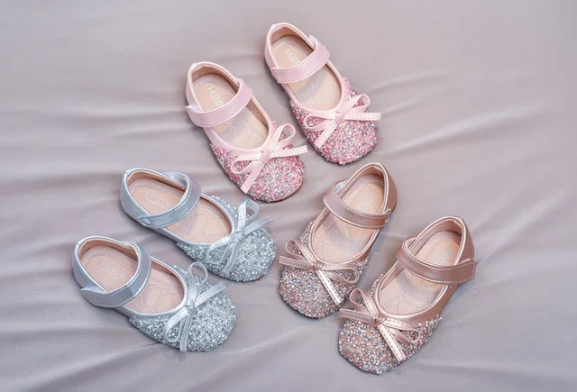 rose gold baby girl shoes