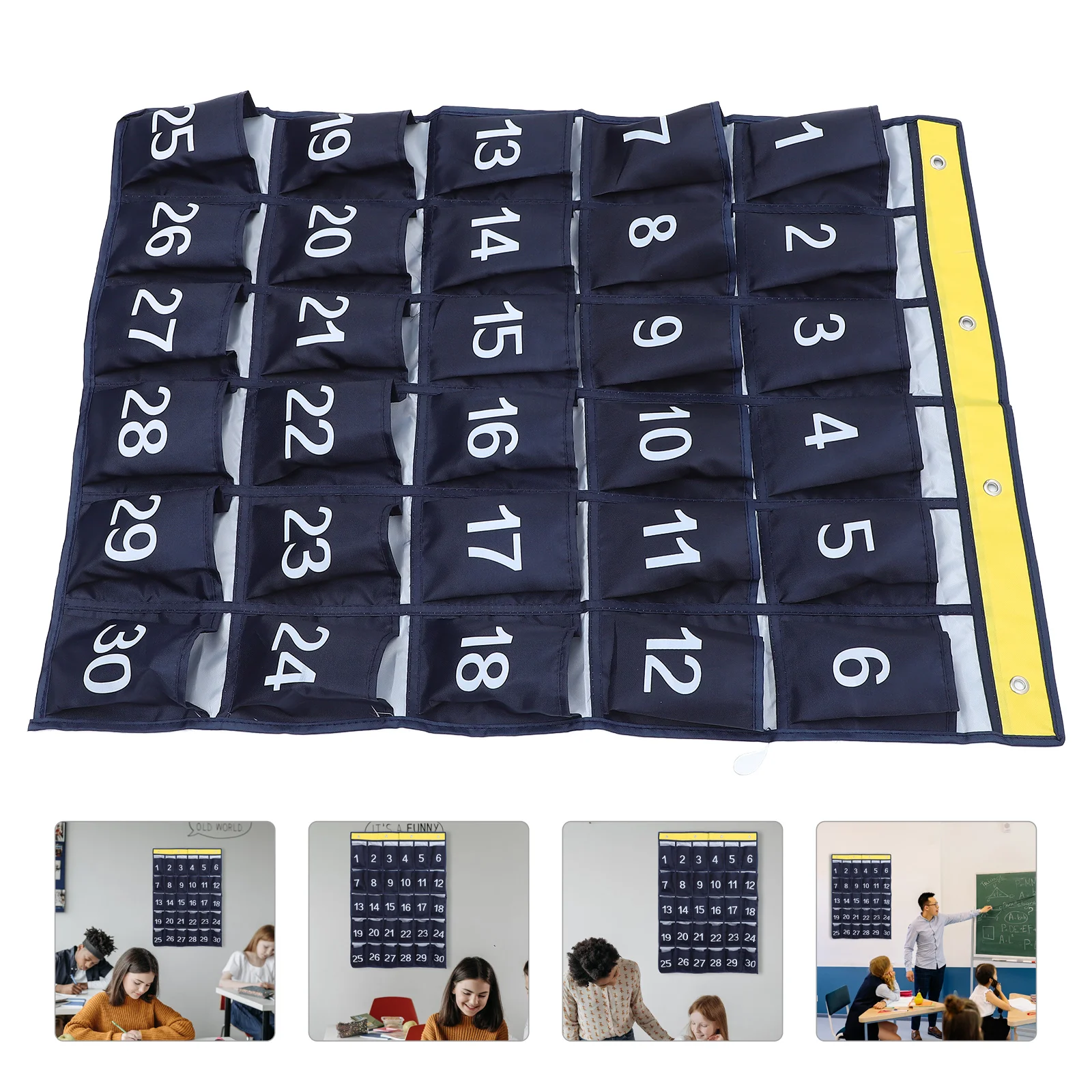 Mobile Phone Storage Bag Pocket Classroom Hanging Pockets Holder Organizer Chart Stand