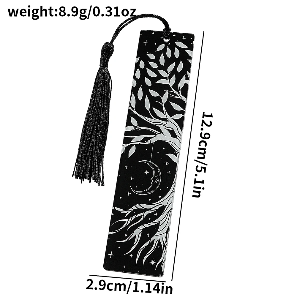 1pcs/2pcs Tree of Life Moon Tarot Element Patter Acrylic Bookmarks