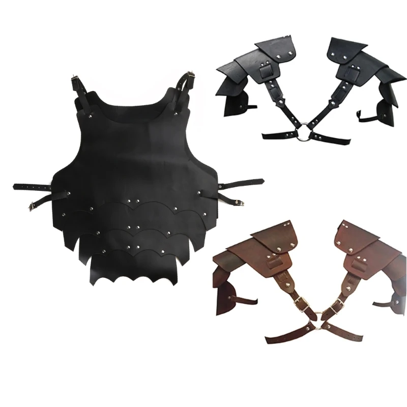 Gladiators Chest Armors Medieval Top PU Leather Knight Chest Breastplate