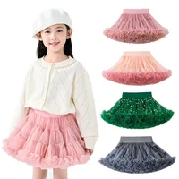 Jupes tutu en dentelle pour filles de 1 à 10 ans, jupes tutu en mousseline de soie moelleuses, jupes tutu de couleur unie, jupes de danse pour filles, jupons en tulle pour enfants 1