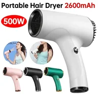 Portable Wireless Mini Hair Dryer 2600mAh USB Rechargeable Powerful Wind Anion Handy  Blow Dryer For Travel/Ourdoor Cordless 1