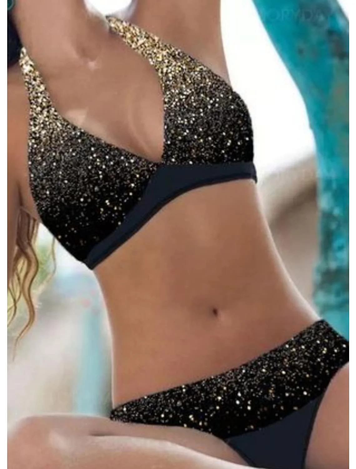 2023 Female New Design Printing Bikini Two Piece Set Bath Suit Swimsuit Swimwear Summer High Waist New Women Retro Bathing Suit