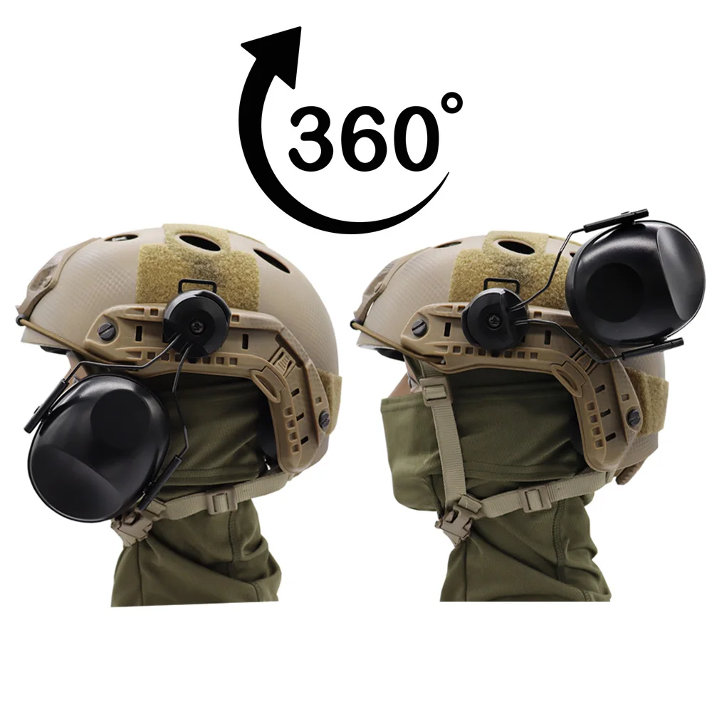 Tactical Hunting Ear Protection Compact Anti-Noise Reducing Hearing Protection Shooting Earmuffs Fit For FAST Helmet for electronic earmuffs,noise cancelling headphones