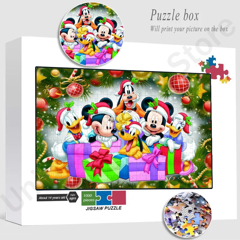 

Disney Mickey Mouse and Donald Duck Puzzle Jigsaw Decompression Puzzle Toy for Adult Children Kid Educational Christmas Diy Gift