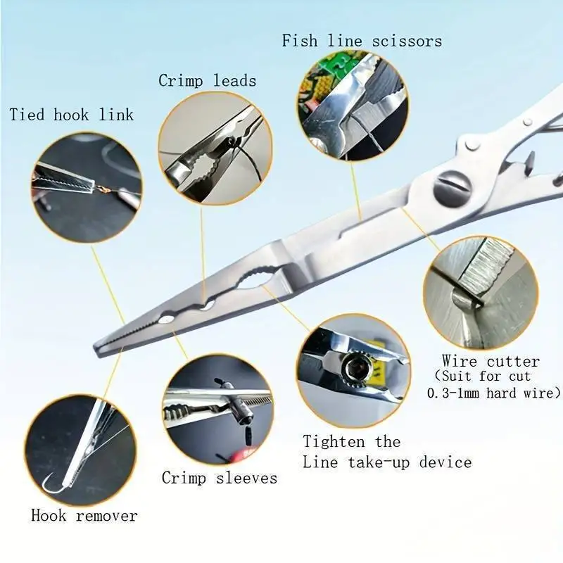 Long Fishing Pliers Multitool Hook Removal Disgorger E Cutter Scissor: 3 - 5 Days Free Delivery Only UK