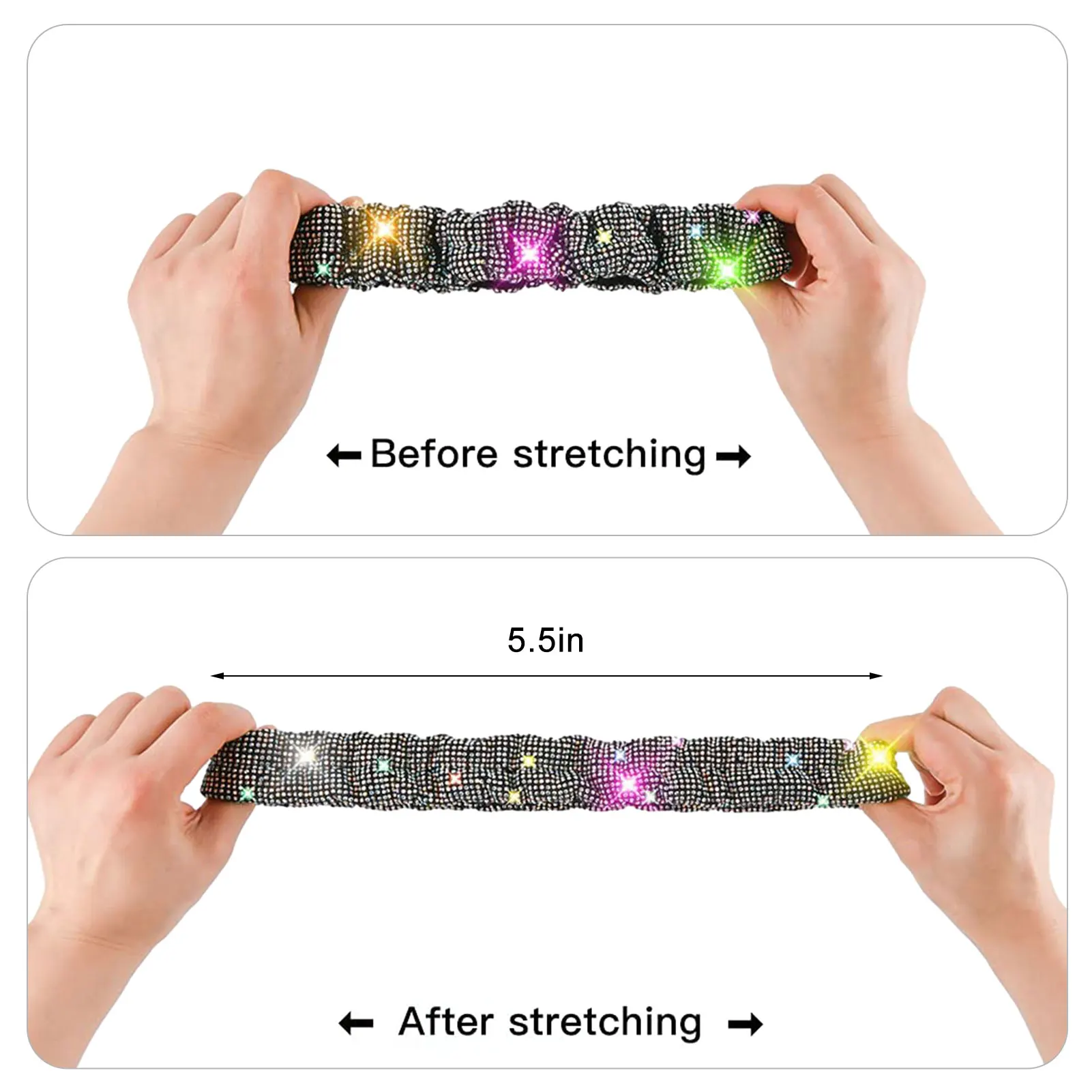 Specchietto retrovisore con strass scintillanti. Affascinante