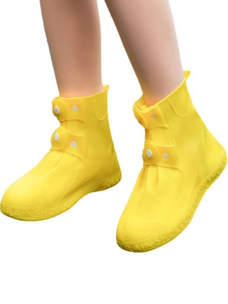 2023 Women Silicone Waterproof Shoe Cover Resuable Rain Boot Shoes Protector Outdoor Rainy Days Elastic Overshoes