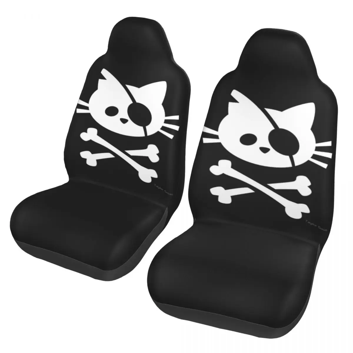 

Pirate Cat Skull And Crossbone Waterproof Hunting outdoor fishing universal car seats covers for jeep easy disassemble cleaning