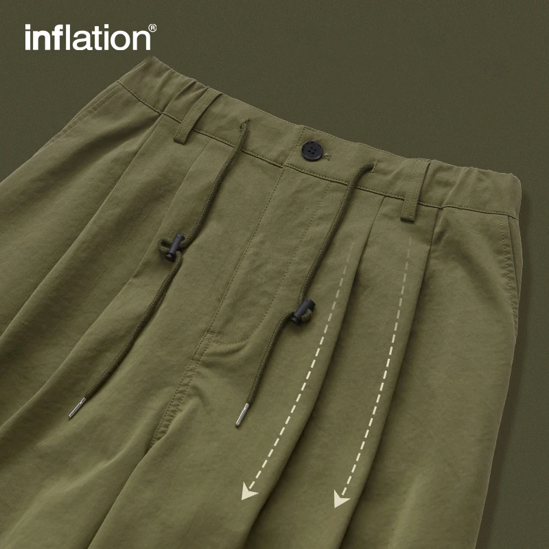 INFLATION Mens Japanese Trousers 2023 Autumn Fashion Loose Fit Pants Unisex Harajuku Lantern Trousers Dropshipping