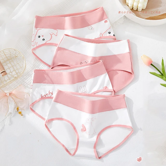 Women Underwear Cute Cotton Briefs  Cute Cotton Underwear Girls Sexy -  12pcs /lot - Aliexpress