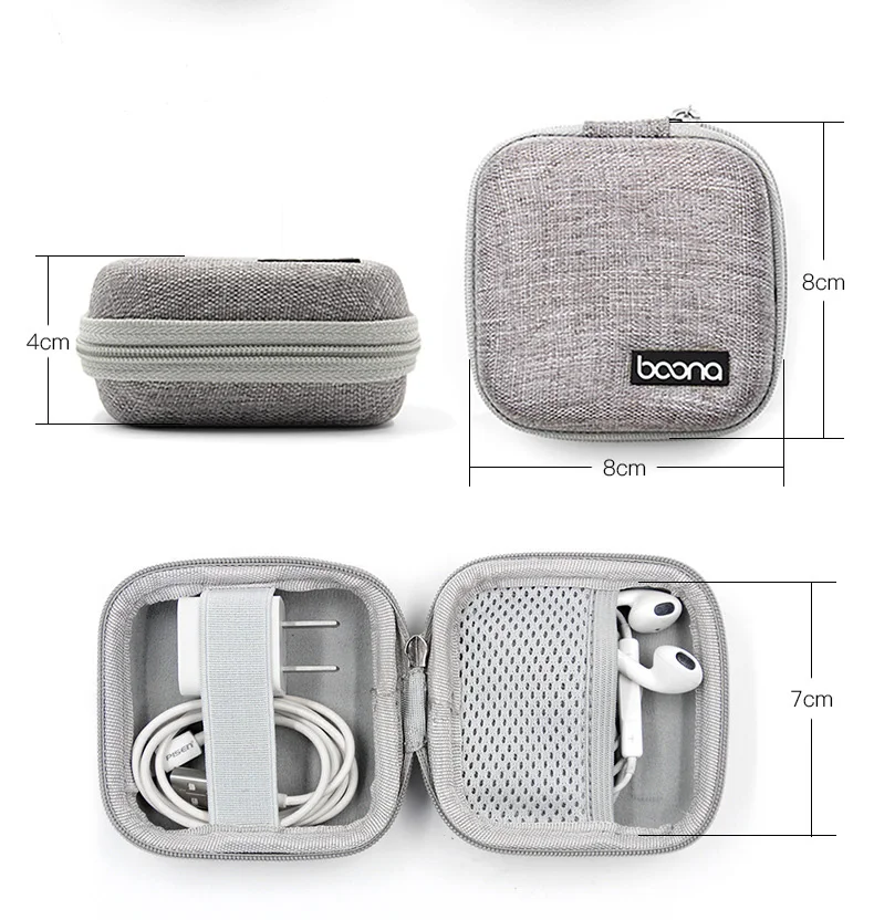 Amazing Earphone Organizer Bag Cable Clips Keeps Cables Neat