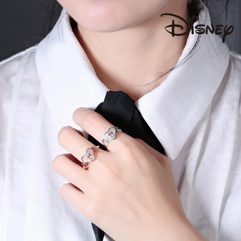 

Disney Mickey Mouse Rings Earrings Action Anime Figures Mickey Mouse Zircon Earrings Rings Cute Cartoon Women's Jewelry Gifts