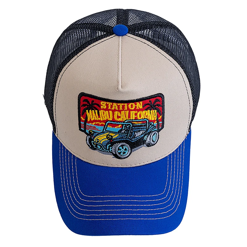 Unisex Summer Fishing Cap Breathable Mesh Trucker Hat Men Women Big Truck Embroidered Snapback Outdoor Fishing Hat