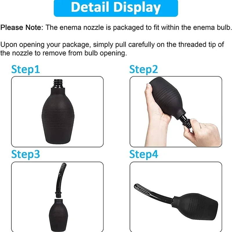 Bidet Cleaner Portable Rectal Enemator Enema Syringe Stream Douche Enema Colon System Silicone Bottle Cleaning Bidet Women Men 2