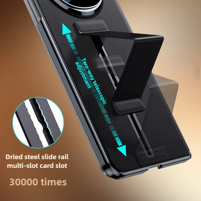 Premium LANGSIDI Leather Foldable Phone Case with Wrist Strap, Stand, and Magnetic Back Cover plus Protective Film
