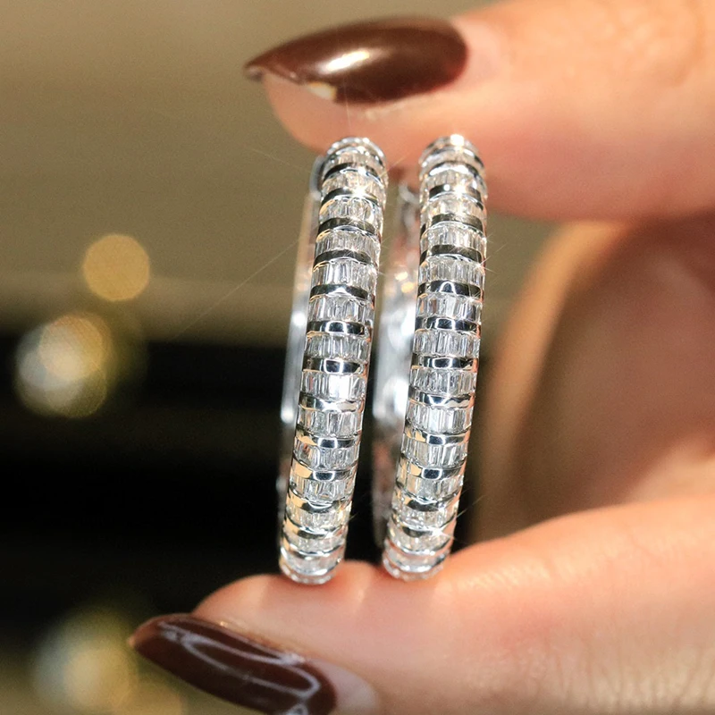 S79ddff4f110e48019bb3261345e61a82L Aazuo Luxury Jewelry Real 18K White Gold Natrual Diamonds 1.70ct Big Round Hook Earrings Gifted For Women Wedding Party Au750