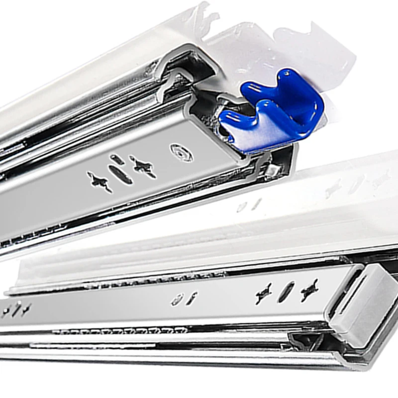 

WASHINGST with Lock120KG Bearing Capacity Heavy Duty Slides 3 Fold Full Extension 53mm Wide Industrial Rail Drawer Runn