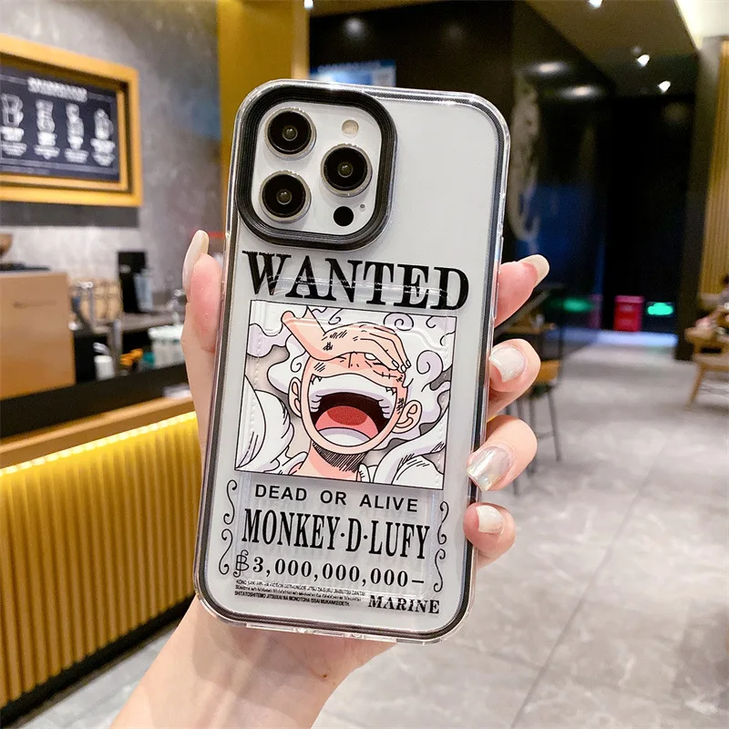 Anime One Piece Luffy Gear 5 Roronoa Zoro Clear Phone Case