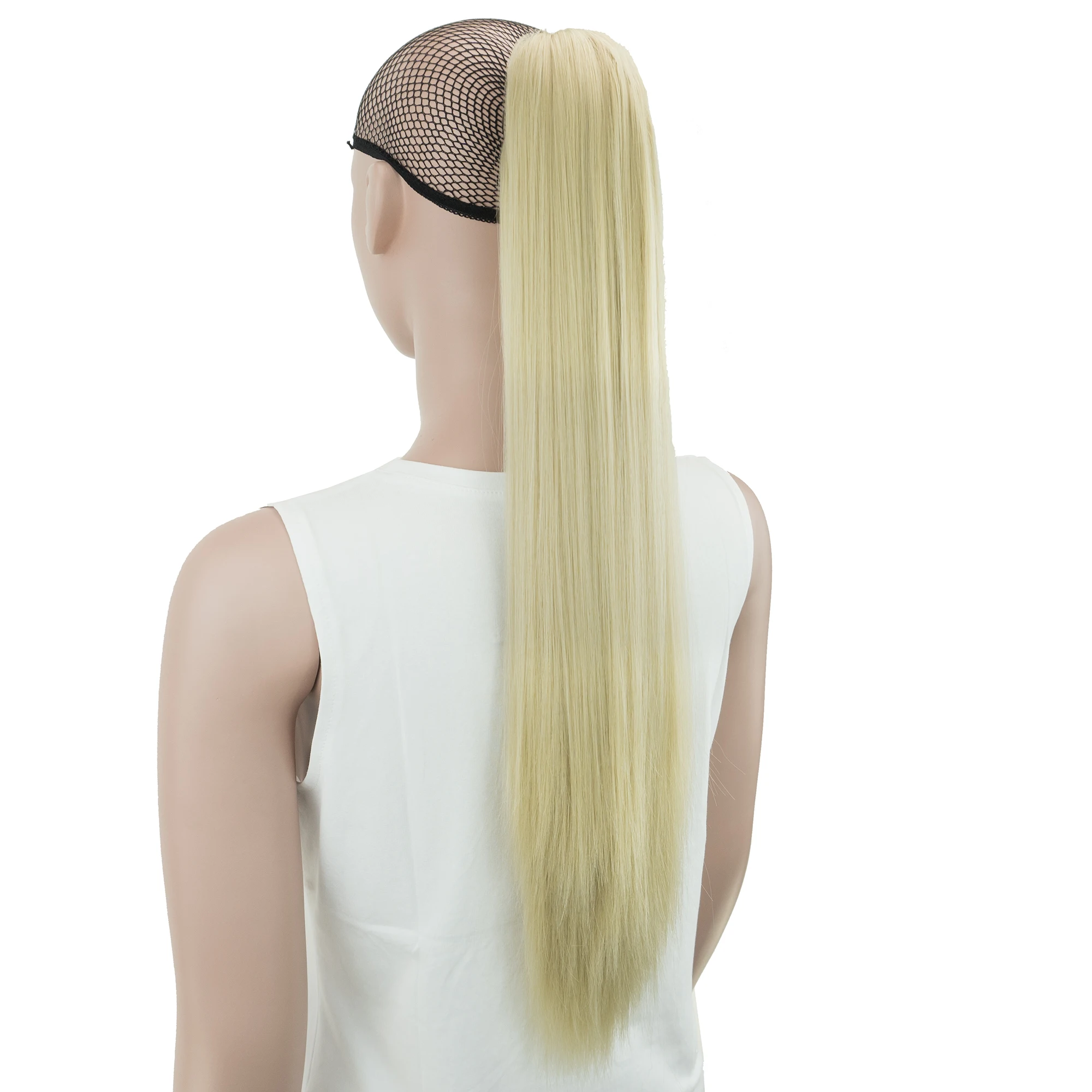 Soowee-Straight Clip-In Hairpiece, extensões de cabelo sintético,