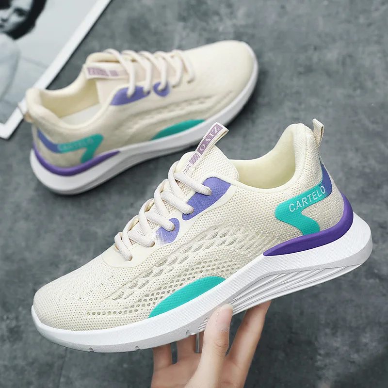 

Women Shoes Breathable Mesh Women Sneakers Fly Weaving Light Sports Shoes Outdoor Soft Sole Casual Shoes 2023 New Summer