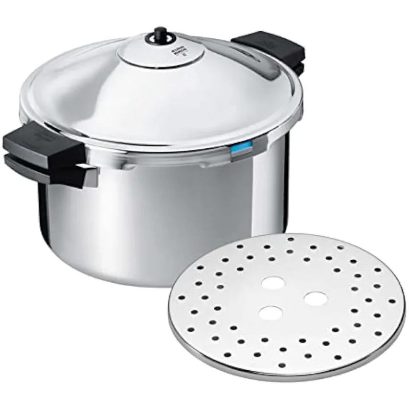 

Hotel Stainless Steel Pressure Cooker with Side Grips, 12 Litre / 28 cm Stainless Steel