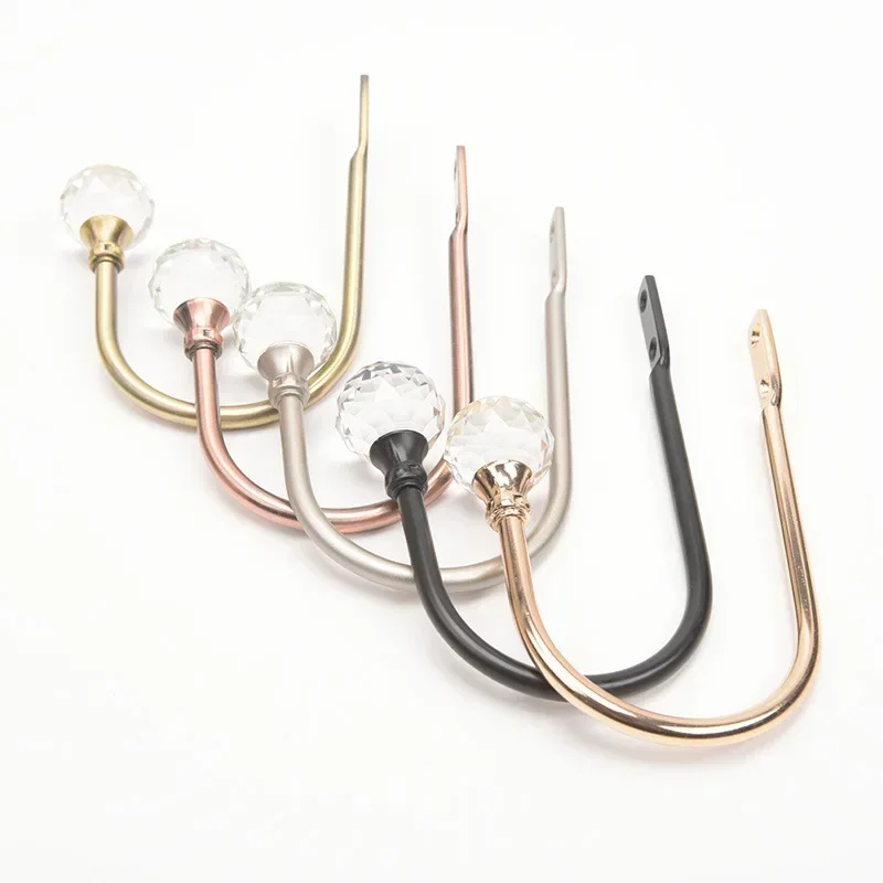 New Household Fashion Curtain Hold Back Metal Tie Tassel Arm Hook Loop Holder U Shaped Window Wall Decoration Hanger Accessories