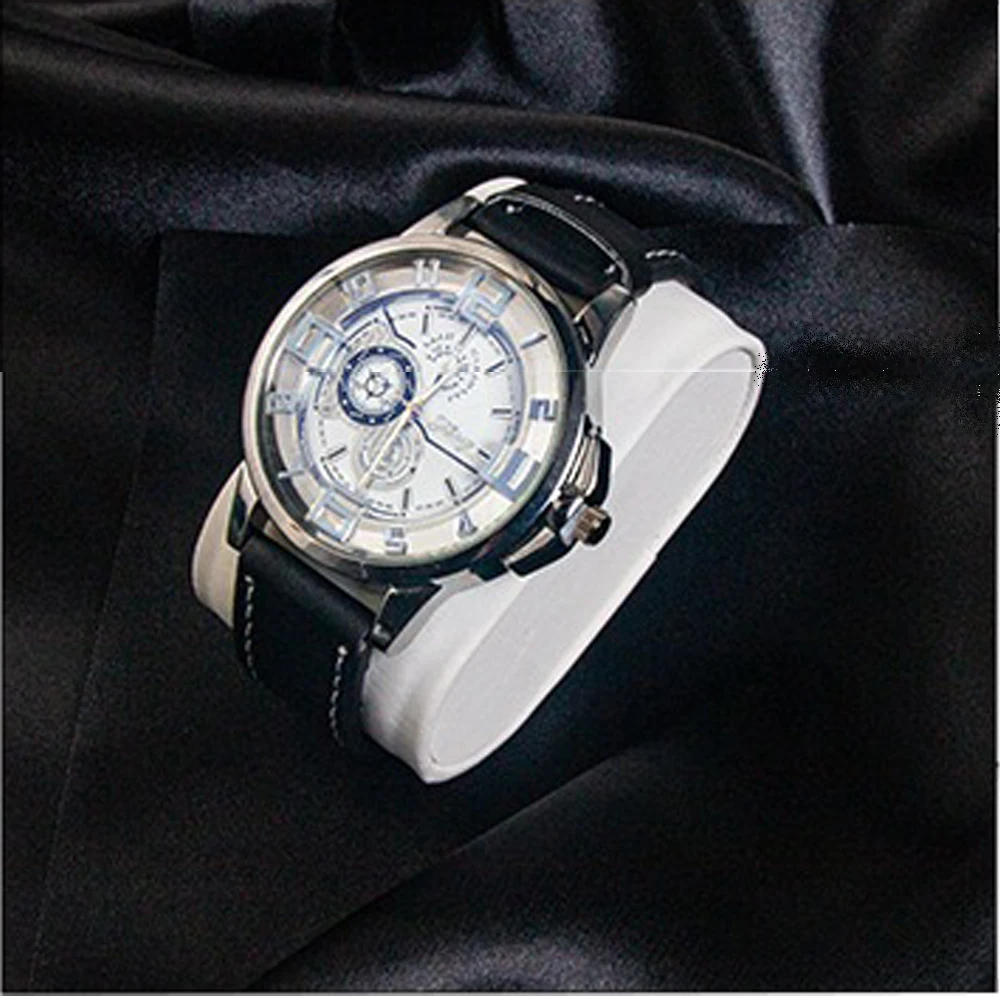 2PCS Set Fashion Mens Business Watches Men Casual Quartz Wrist Watch With Men's Rosary Bracelet Relogio Masculino + Box
