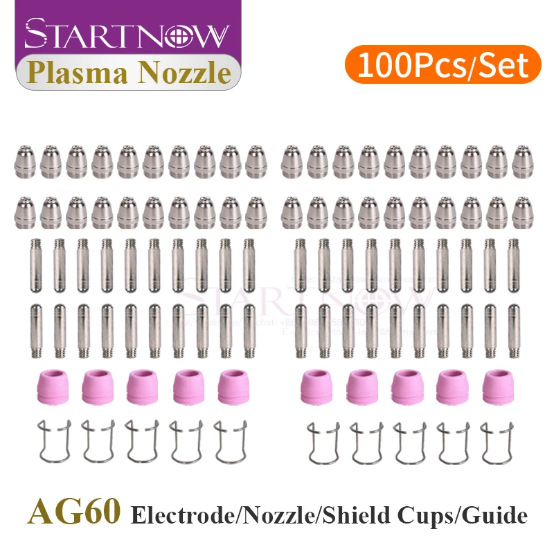 50Pcs Plasma Cutter Snijbrander Tip Nozzles Verbruiksartikelen Kit Plasma Snijapparatuur (SG 55/AG 60/WSD 60