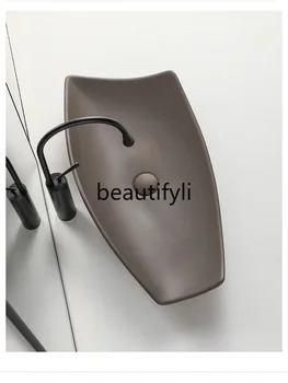 โรงแรมใหม่ขนาดใหญ่สร้างสรรค์ห้องน้ําอ่างล้างหน้าอ่างล้างหน้า Nordic เซรามิคระเบียงอ่างล้างหน้าอ่างล้างหน้าอ่างล้างหน้าในครัวเรือน s03 2