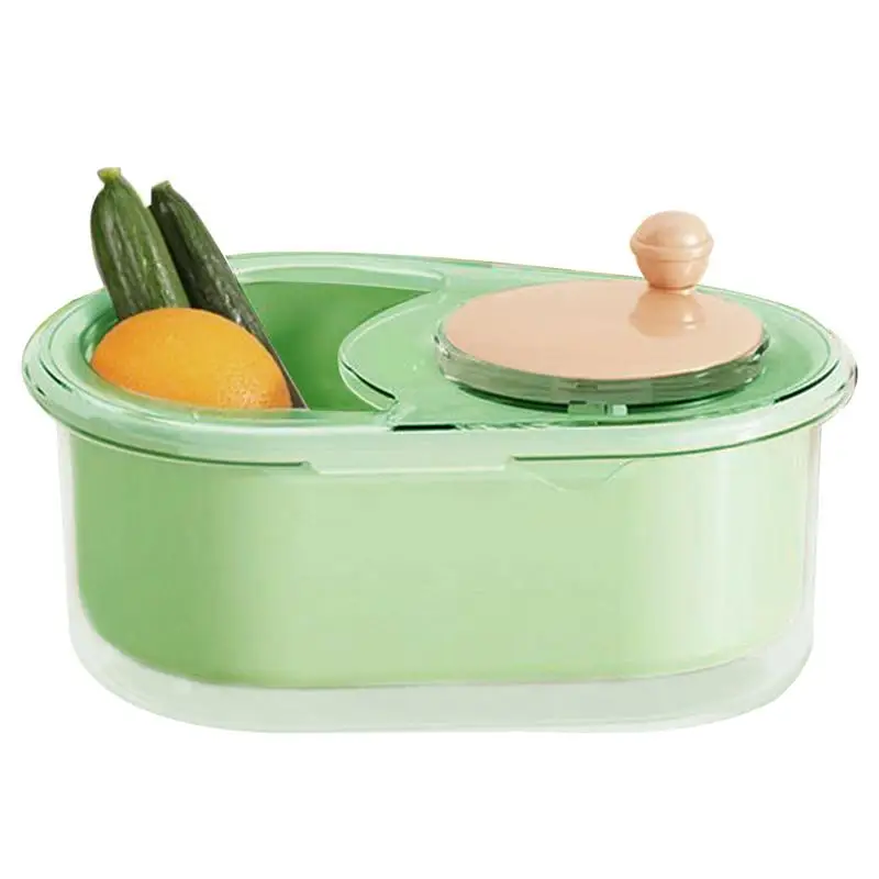 Fruit Cleaner Spinner Portable Rotating Veggie & Salad Spinner And Dryer Manual Lettuce Washer Kitchen Cleaning Drainer Basket