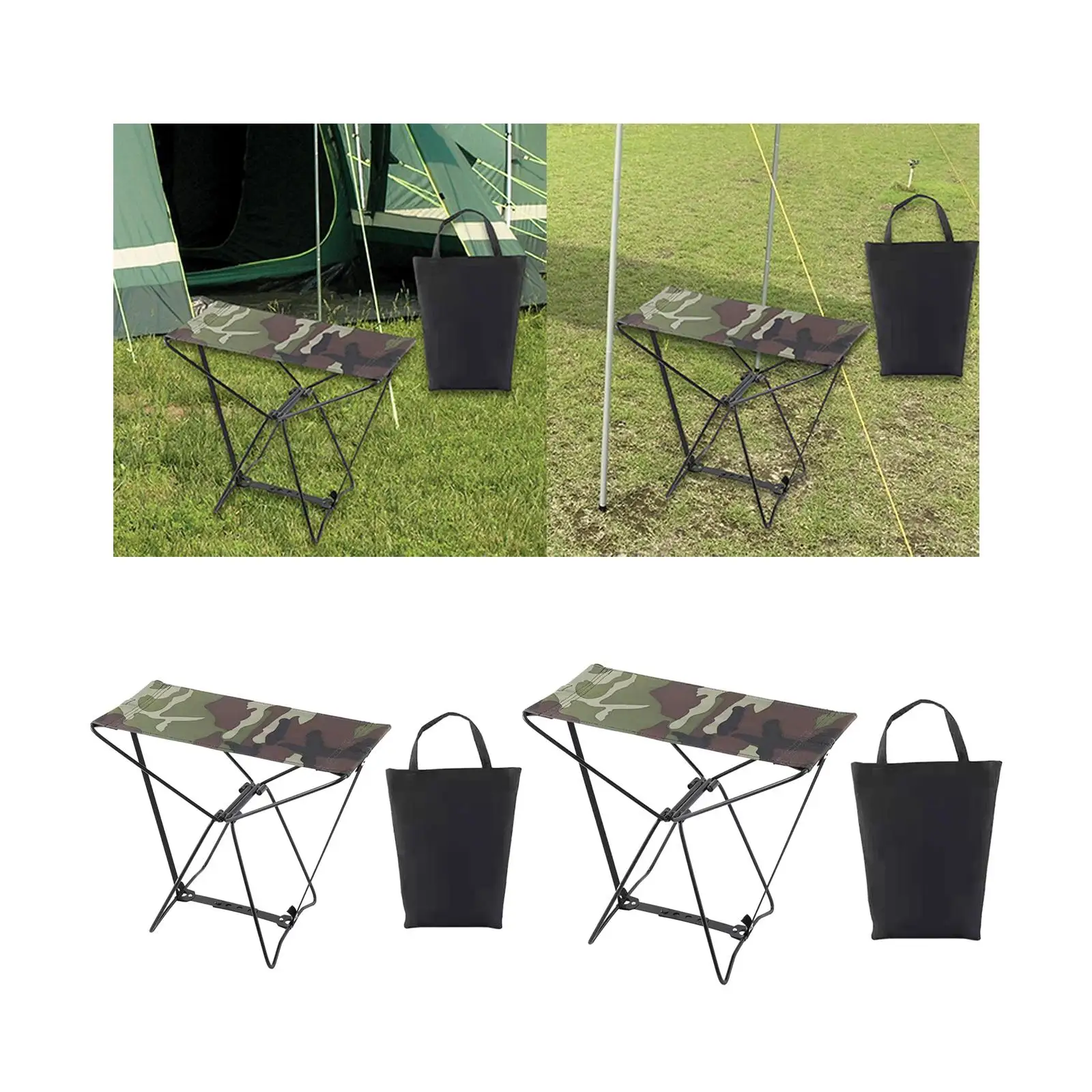 Folding Camping Stool Lightweight Folding Camp Stool Outdoor Foldable Stool Camping Chair for Patio Travel Fishing BBQ Beach