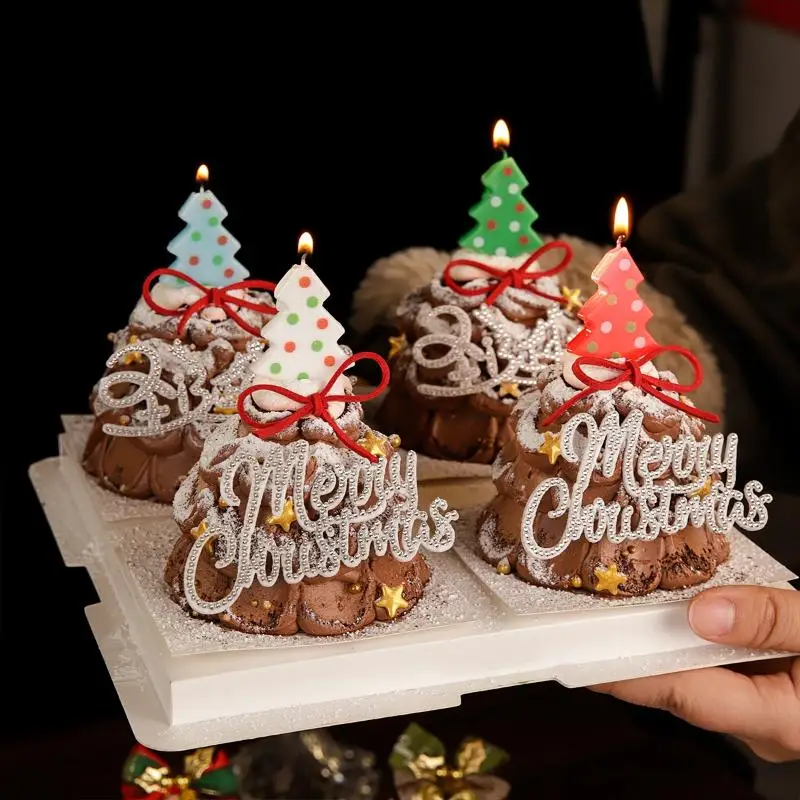 1/5PCS Christmas Candles. Birthday Cake Decorations. Kids Birthday Colored Candle Holiday Party Star Candle Dress Up