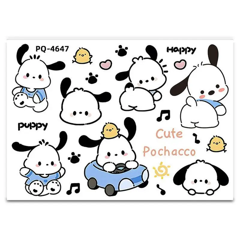 10/30/50/100pcs Kawaii Pochacco Pekkle Cartoon Stickers Sanrio Aesthetics  Sticker Laptop Stationery Tablet Scrapbook food Decals - AliExpress