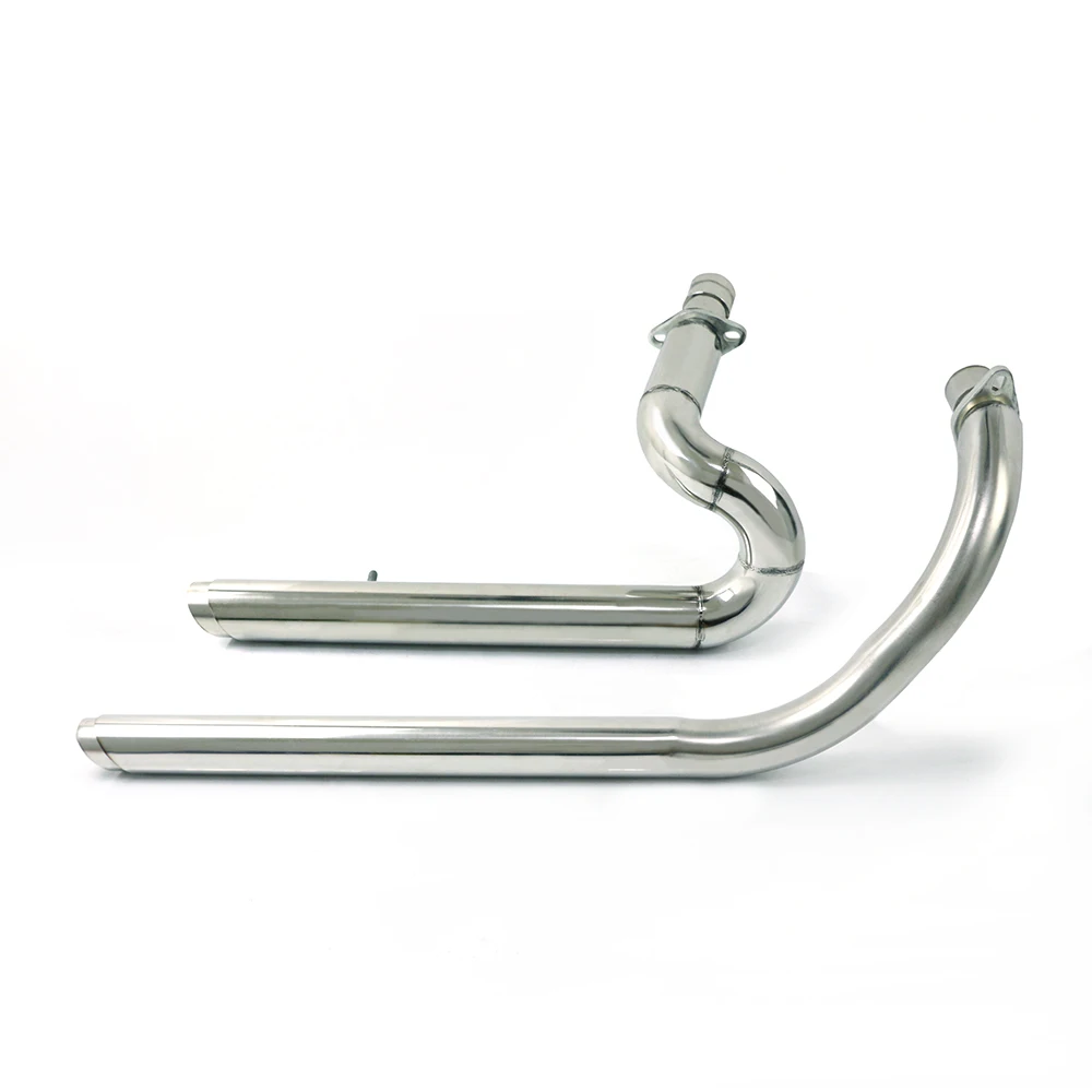 Dual Uitlaat Motorfiets Uitlaatpijp Met Demper Verwijderbare Voor Honda Steed Shadow VLX400 VLX600 VT400C VT600C Accessoires (Color : Chrome