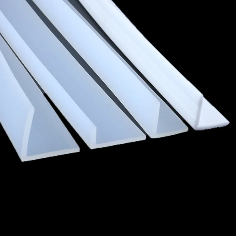 Sealing Strip Tape Silicone Seal Strip L Shaped Glass Angle Corner Protecor Collision Avoidance Gasket Decorative Bar Hemming