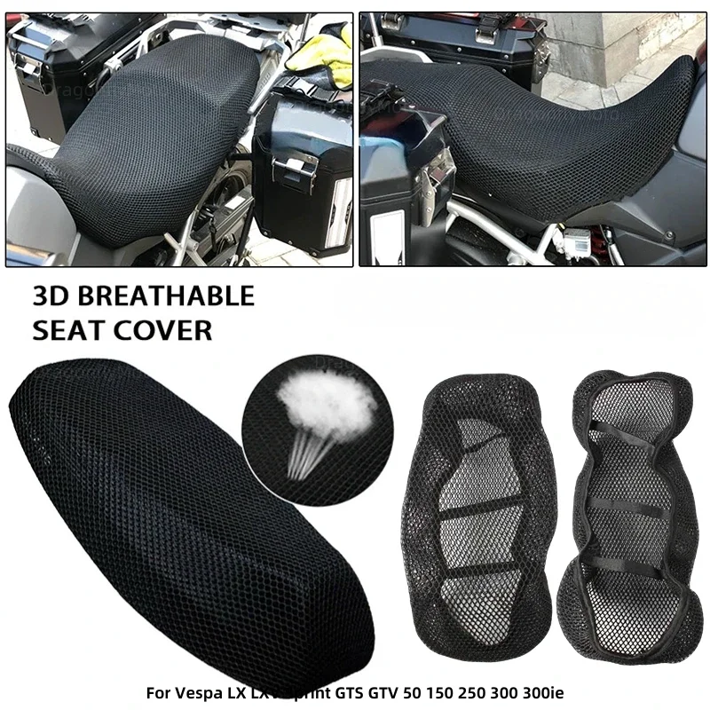 Motorrad Sitzbezug 3D Mesh - Atmungsaktiv & Wasserdicht Für VESPA & Piaggio