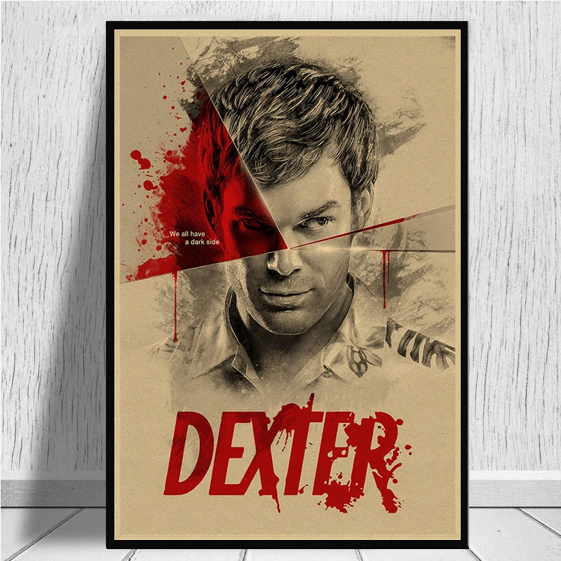 Horror TV Series Dexter poster stampati poster Vintage Wall Sticker per Home Room Store Wall Art