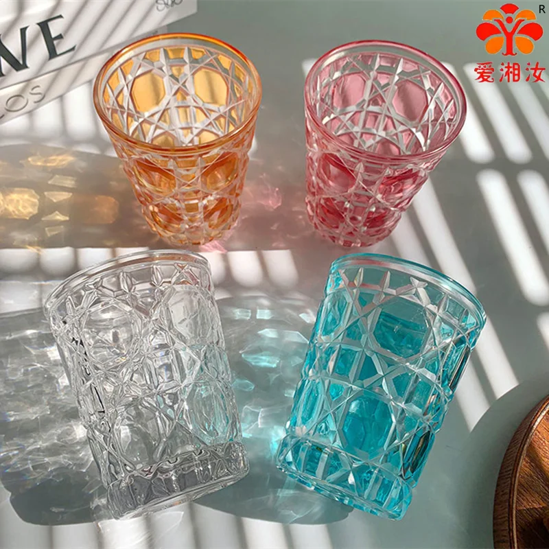 Aixiangru Diamond Whisky Glass Beer Glass Handmade Crystal Engraved Ins European New