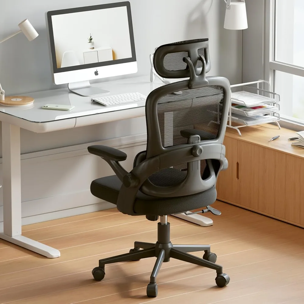 M102C Ergonomic Mesh Office Chair, High Back Desk Chair with 3D Armrests, Up&Down Lumbar Support, Swivel Computer Task Chair 2