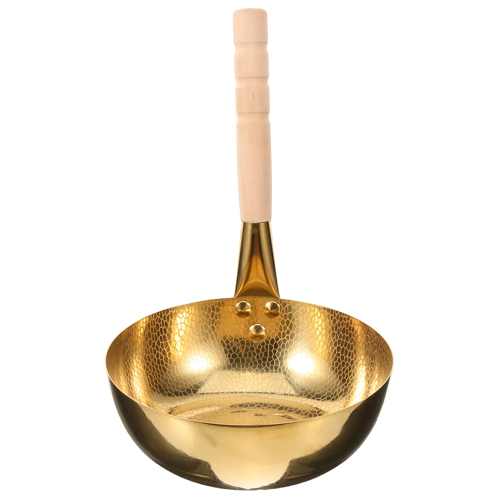 

Wood Handle Rice Noodle Pot Lidless Stainless Steel Cooking Pot Soup Pot Kitchenware