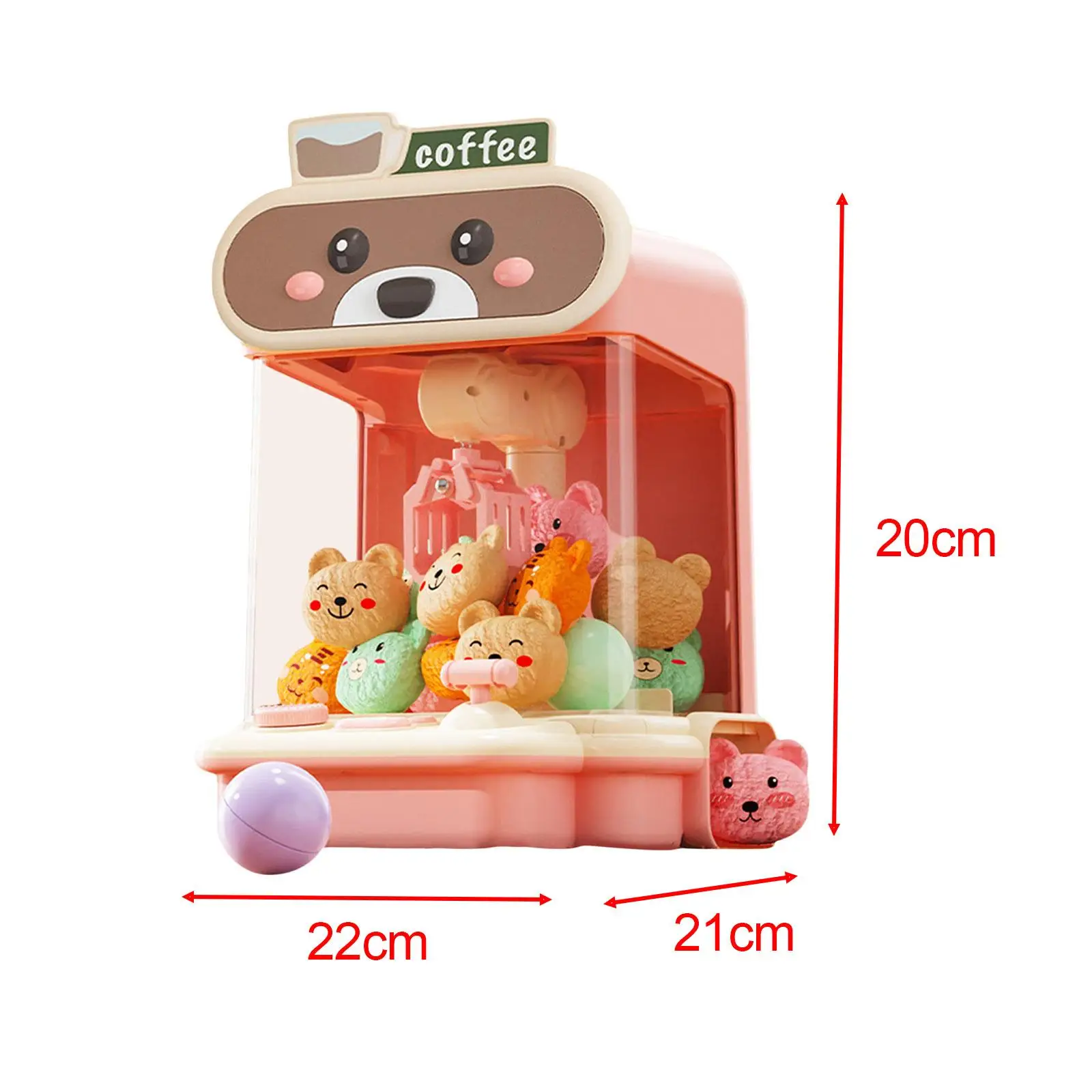 Claw Game Machine with Sounds Indoor Pretend Play Portable for Boy and Girls Dispenser Game Vending Toy Claw Machine Arcade Game