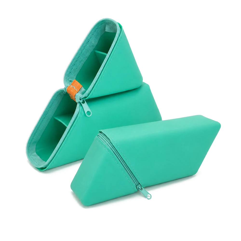 Silicone Waterproof Foldable Pencil Holder - Large Capacity Multifunctional Stationery Organizer