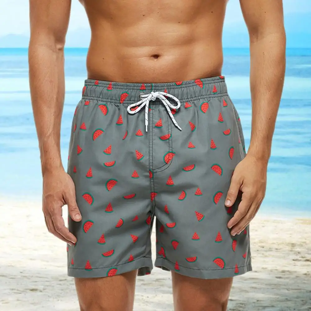 

Men's Swimming Trunks Printed Beach Shorts Quick-drying Elastic Shorts With Pockets Summer Fashion Casual Sports Shorts