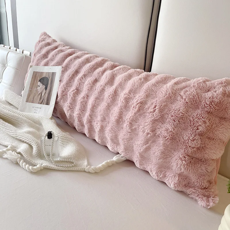 Description Picture 5 of itemLuxury Faux Fur Throw Pillowcase 120/150/180cm Winter Fluffy Plush Pillow Cover Home Decor Pillow Covers Body Long Cushion Cover