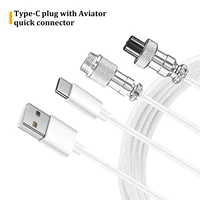 NNBILI Mechanical Keyboard Coiled Cable Wire Type C USB Port Aviator Coiling Cable Desktop Computer Gaming Keyboard Accessories 4